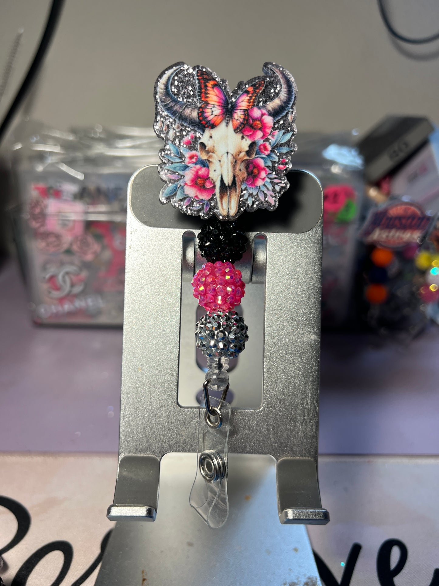 Badge Reels with Beads