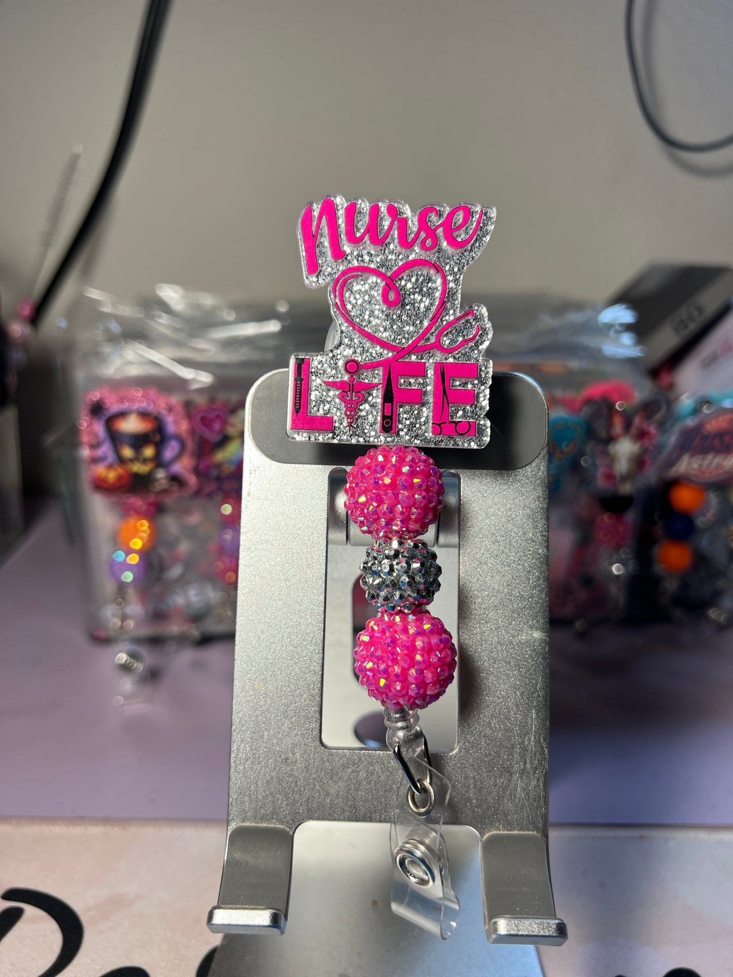 Badge Reels with Beads